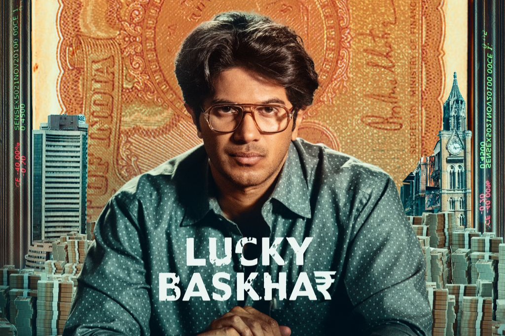 Lucky Baskhar FL, Dulquer Salmaan In Retro Bank Officer Look